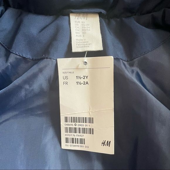 H&M Toddler Navy Blue Puffer Jacket - Picture 6 of 7